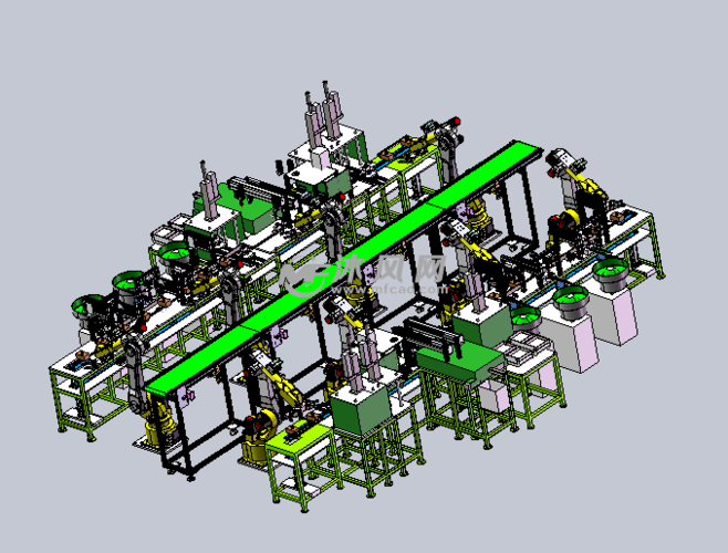 机器人自动化生产车间 - 输送和提升设备图纸 - 沐风网